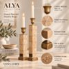 Handmade Wooden Candle Holders Set of 2 – Christmas Gift Box, Holiday Edition | Serving Tray in Serveware by Vesta Corte