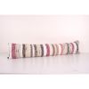Extra Long Striped Rag Rug Lumbar Pillow Cover - Cotton Bedd | Cushion in Pillows by Vintage Pillows Store