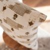 Cream & Brown Japanese Motif Pillow 18x18 | Pillows by Vantage Design
