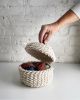 Twined Rope Basket With Lid DIY KIT | Storage Basket in Storage by Flax & Twine. Item composed of fiber