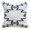 White Cleo Handwoven Cotton Decorative Throw Pillow Cover | Pillows by Mumo Toronto. Item composed of cotton