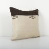 Vintage Hemp Turkish Kilim Pillow, Vintage Neutral Organic T | Cushion in Pillows by Vintage Pillows Store