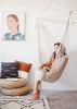 Woven Macrame Hanging Chair with Tassels | DIANA | Swing Chair in Chairs by Limbo Imports Hammocks. Item composed of cotton and steel