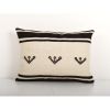 Vintage Hemp Neutral Lumbar Cover, White Organic Soft Wool S | Cushion in Pillows by Vintage Pillows Store