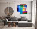 Large Mirrored Acrylic Spectrum Geometry Wall Art | Wall Sculpture in Wall Hangings by uniQstiQ