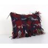 Vintage Handwoven Multi Color Turkish Flokati Rug Shagy Pill | Cushion in Pillows by Vintage Pillows Store