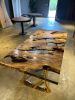Olive Resin Table - Custom Epoxy Table | Dining Table in Tables by Tinella Wood. Item made of wood with metal works with contemporary & art deco style
