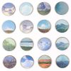 One Hundred Snowy Mountain Landscape Dots Collage | Paintings by Amelia Coward