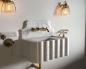 Handcrafted Carrara Marble Fluted Vessel Sink: Timeless Elegance and Radiance for Your Bathroom | Water Fixtures by AYMARBLEDESIGN LLC