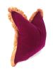 Fuschia silk velvet pillow // silk velvet cushion // pink | Pillows by Velvet Fringe