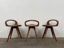 Mid Century Modern Swiveling Dining Chair: Carved Tractor Seat stool, USA made | Chairs by Marco Bogazzi