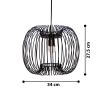 Zura Bubble Pressed Black Hanging Lamp | Pendants by Home Blitz. Item made of metal