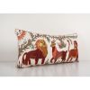 Suzani Lion and Deer Pillow Cover, Animal Tribal Bedding Pil | Cushion in Pillows by Vintage Pillows Store