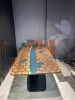 Epoxy Office Table - Conferance Table - Dining Table | Tables by Tinella Collection. Item made of wood with metal works with contemporary & mediterranean style