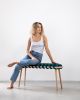 Petrol Velvet Woven Bench 37"\ 47" | Benches & Ottomans by Knots Studio
