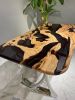 Olive Epoxy Table, Custom Resin Table, Dining Table | Tables by Tinella Collection. Item composed of wood & metal compatible with contemporary and art deco style
