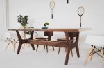 The Provo Dining Table :: Beautiful Live Edge, Glass and Bra | Tables by MODERNCRE8VE. Item composed of walnut and glass