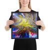 Framed Print - In The Beginning - Cosmic Gold Explosion | Work by Eman's Gallery