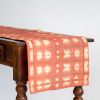 Raffia Shibori Table Runner-Cocoon&Moth Pattern-Terra Cotta | Linens & Bedding by Tanana Madagascar. Item made of cotton