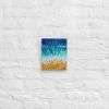 Canvas Print - Good Tidings - Fluid Blue Gold Ocean | Work by Eman's Gallery