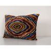 Velvet Cushions, Silk Lumbar Pillows, Blue Velvet Ikat Cushi | Pillows by Vintage Pillows Store