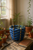 (M) Hull Basket in CobaltUltra Suede | Storage Basket in Storage by Knots Studio