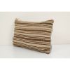 10" x 18" Organic Minimalist Hemp Lumbar Pillow | Sham in Linens & Bedding by Vintage Pillows Store. Item made of fabric with fiber