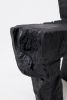 Brutalist Sculptural Chair, Carved, Solid Wood, Oak, Black, Rustic | Bench in Benches & Ottomans by Logniture