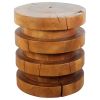 Haussmann® Wood Towering Rings Table 18 in DIA x 20 in | Coffee Table in Tables by Haussmann®