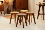 Set of 4 stools, Small Wooden Stool | Chairs by Plywood Project. Item composed of wood compatible with minimalism and mid century modern style