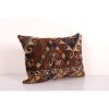 Muted Turkish Oushak Rug Pillow Copper Cover, Faded Kurdish | Cushion in Pillows by Vintage Pillows Store