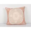 Vintage Neutral Pink Suzani Pillow Fashioned from a Mid-20th | Cushion in Pillows by Vintage Pillows Store