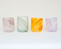 Glass Blown Tie-Dyed Seaside Drinking Glass | Drinkware by Maria Ida Designs. Item made of glass
