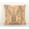 Designer Turkish Carpet Rug Square Pillow | Sham in Linens & Bedding by Vintage Pillows Store. Item made of cotton with fiber