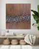 Brown textured wall art original gold canvas art silver | Oil And Acrylic Painting in Paintings by Berez Art. Item composed of canvas compatible with modern style
