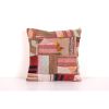 Handmade Patchwork Kilim Pillow, Traditional Organic Cushion | Pillows by Vintage Pillows Store
