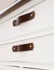 Mahogany Leather Handle [V'ed End] | Knob in Hardware by Keyaiira | leather + fiber | Artist Studio in Santa Rosa. Item made of leather