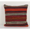 Anatolian Square Striped Kilim pillow cover | Sham in Linens & Bedding by Vintage Pillows Store. Item made of cotton