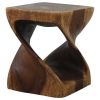 Haussmann® Original Wood Twist Stool 10 in SQ x 12 in | Chairs by Haussmann®