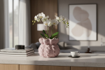 Blush Ruffle Knit Planter | Vases & Vessels by RAW & UNIQ