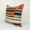 20" x 20" Stripe Turkish Patchwork Kilim Pillow | Cushion in Pillows by Vintage Pillows Store. Item composed of cotton