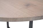 Sunrise Pedestal Base | Round Wood Dining Table with Steel B | Tables by Alabama Sawyer. Item made of wood with steel