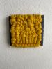 Woven Tile- Fluff-Mustard and Grey | Wall Sculpture in Wall Hangings by Mpwovenn Fiber Art by Mindy Pantuso