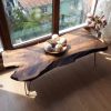 Live Edge Custom Solid Wooden End Coffee Table | Tables by Ironscustomwood. Item composed of walnut and metal