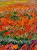 Flower Rows | Oil And Acrylic Painting in Paintings by Checa Art. Item made of canvas & synthetic