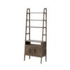 Mid Century Modern Ladder Bookshelf, Modular wall shelving | Book Case in Storage by Plywood Project. Item composed of oak wood in minimalism or mid century modern style