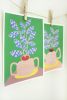 Pot Art Print | Prints by Leah Duncan. Item made of paper works with mid century modern & contemporary style