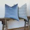 Light Blue Alpaca Pillow 22x22 | Pillows by Vantage Design