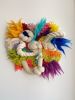 Vibrant and festive woven wall art tapestry | Wall Hangings by Awesome Knots. Item composed of cotton & fiber