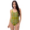 One Piece Swimsuit - Jubilee - Impressionist Floral Art | Work by Eman's Gallery